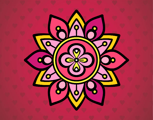 Dibujo Mandala flor de loto pintado por CARySER