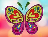 Dibujo Mandala mariposa pintado por Lylyt
