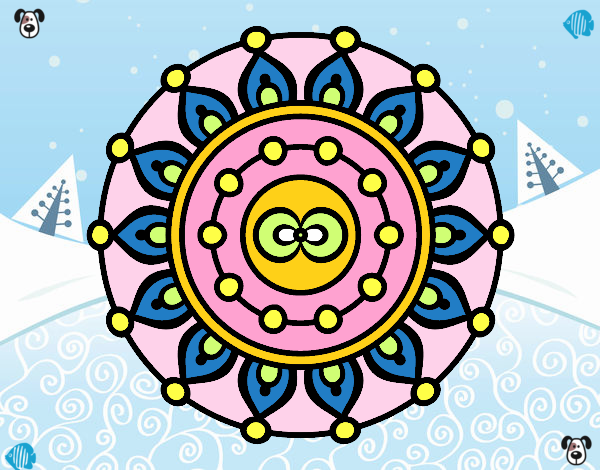 Dibujo Mandala meditación pintado por 2530
