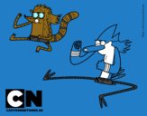 Mordecai y Rigby karatekas