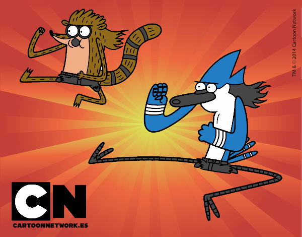 Mordecai y Rigby karatekas