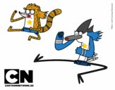 Mordecai y Rigby karatekas