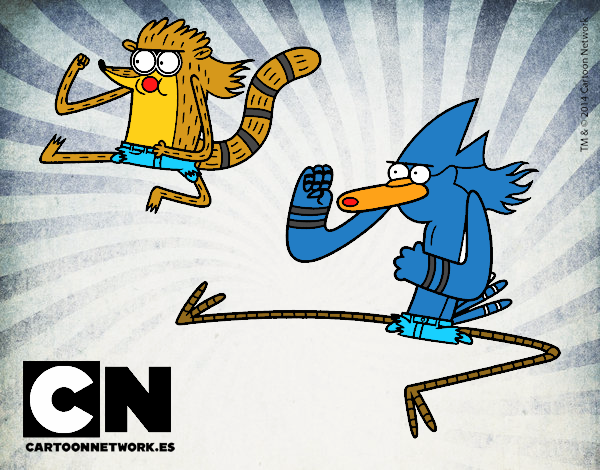 Mordecai y Rigby karatekas