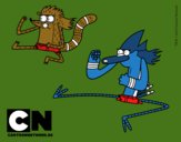 Mordecai y Rigby karatekas