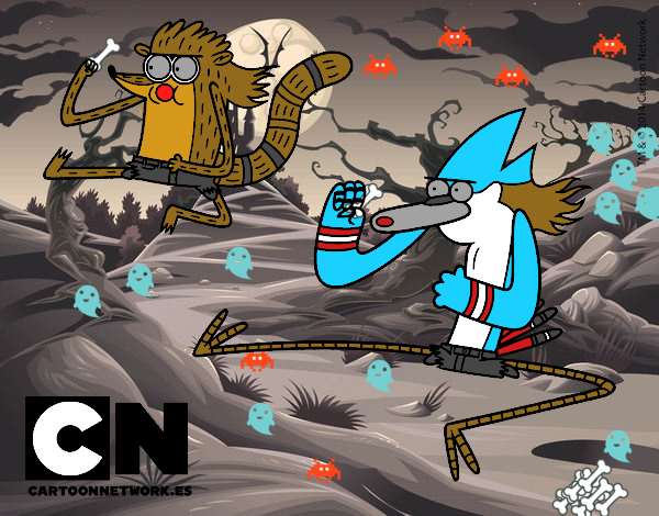 Mordecai y Rigby karatekas