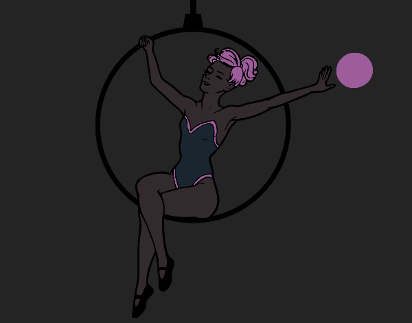 Dibujo Mujer trapecista pintado por queyla