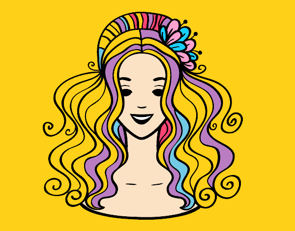 Dibujo Peinado recogido con flores pintado por sofiakeisy