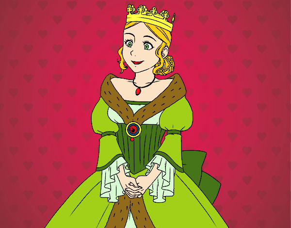 Dibujo Princesa medieval pintado por queyla