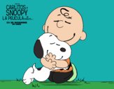 Snoopy y Carlitos abrazados