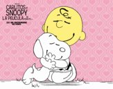 Snoopy y Carlitos abrazados