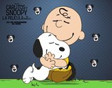 Snoopy y Carlitos abrazados