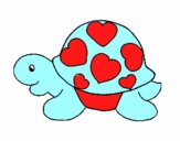 Tortuga con corazones