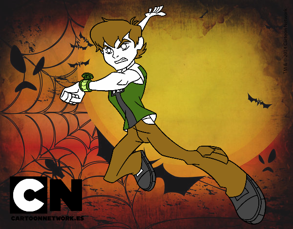 ben 10 en un bosque 