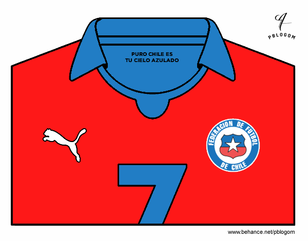 Camiseta del mundial de fútbol 2014 de Chile