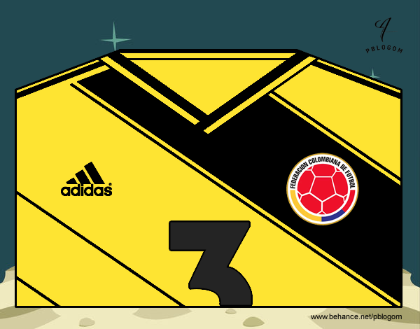 Camiseta del mundial de fútbol 2014 de Colombia