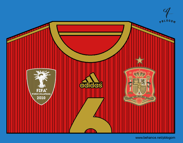 Camiseta del mundial de fútbol 2014 de España