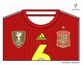 Camiseta del mundial de fútbol 2014 de España