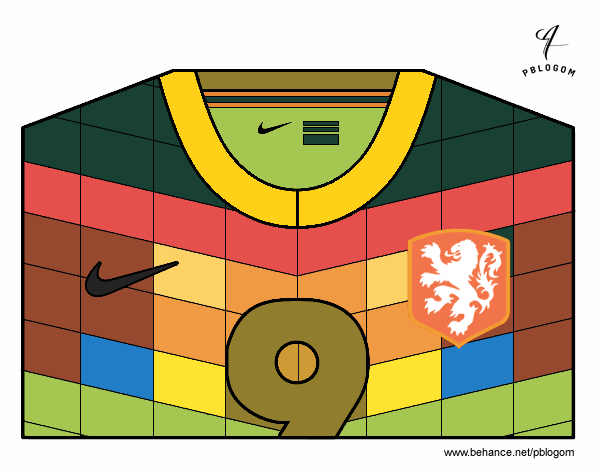 Camiseta del mundial de fútbol 2014 de Holanda