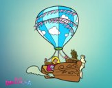 Dibujo Chelsea y Honey en el barco volador pintado por Marianyela