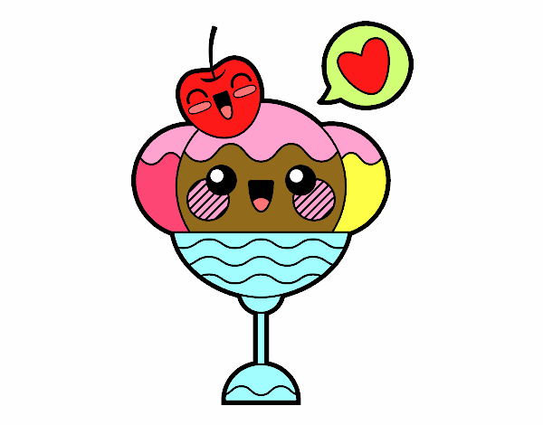 Copa de helado kawaii