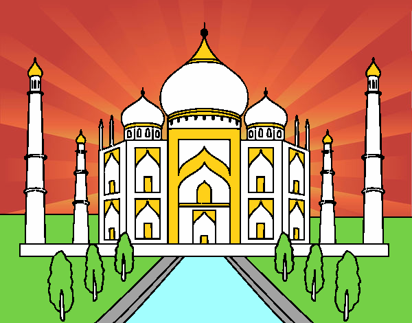 Dibujo El Taj Mahal pintado por GERPAPER
