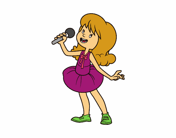 Estrella del pop cantando