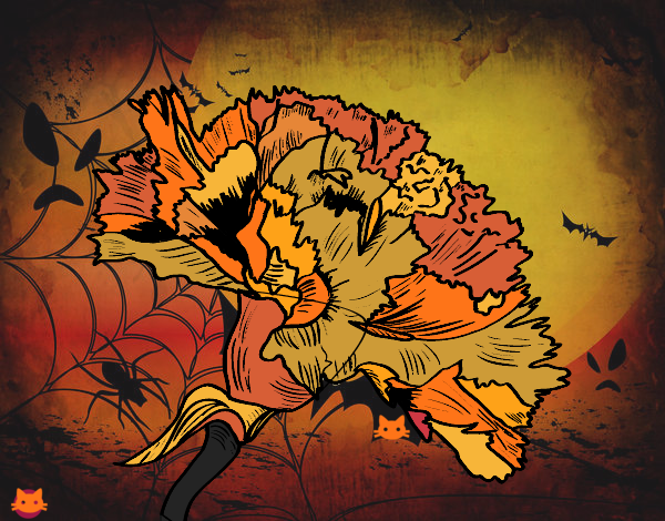 Dibujo Flor de clavel pintado por queyla