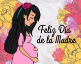 Mamá embarazada en el día de la madre