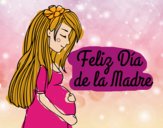 Mamá embarazada en el día de la madre