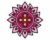 Dibujo Mandala flor sencilla pintado por maryeloz