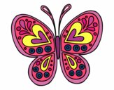 Dibujo Mandala mariposa pintado por HDBFVYIEHG