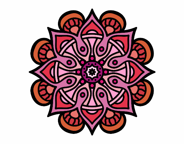 Dibujo Mandala mundo árabe pintado por maryeloz
