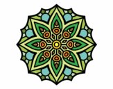 Dibujo Mandala simetría sencilla pintado por maryeloz