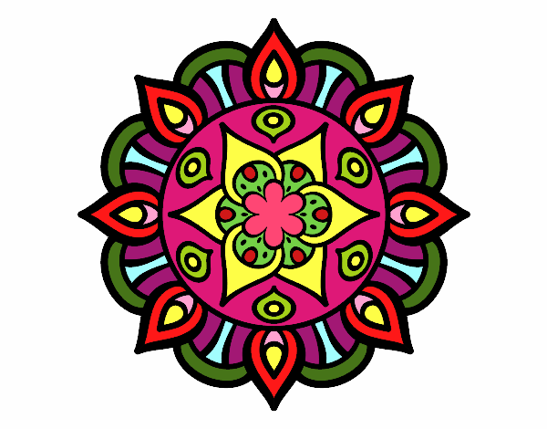 Dibujo Mandala vida vegetal pintado por Caronte