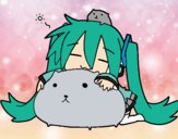 Miku con gatitos