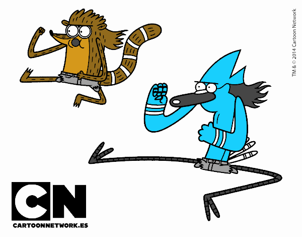 Mordecai y Rigby karatekas