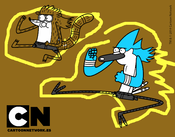 Mordecai y Rigby karatekas