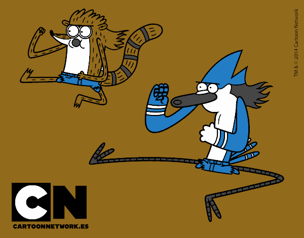 Mordecai y Rigby karatekas