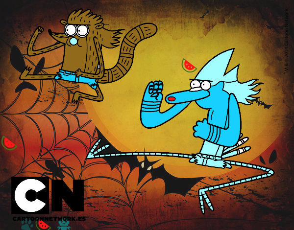 Mordecai y Rigby karatekas