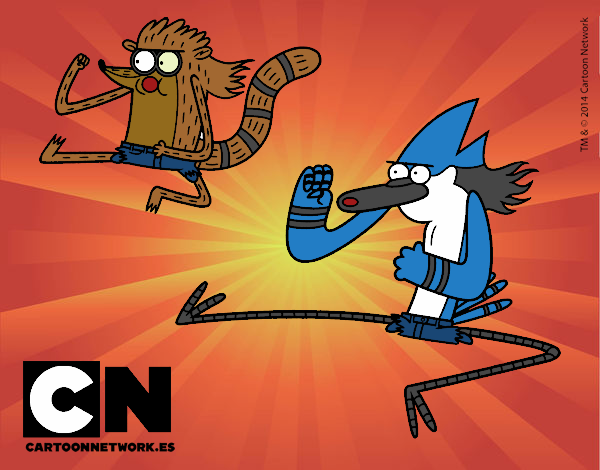 Mordecai y Rigby karatekas