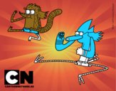 Mordecai y Rigby karatekas