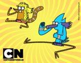 Mordecai y Rigby karatekas