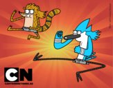 Mordecai y Rigby karatekas