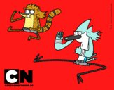 Mordecai y Rigby karatekas