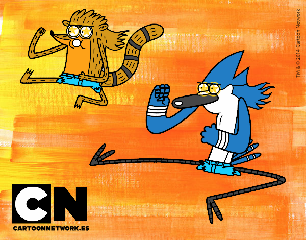 Mordecai y Rigby karatekas