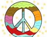 Dibujo Símbolo de la paz pintado por maryeloz