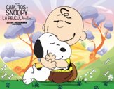 Snoopy y Carlitos abrazados