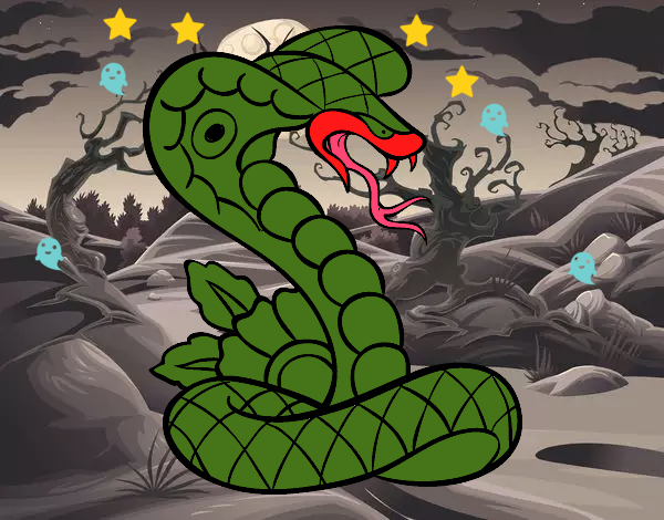 serpiente en hallowen