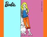 Barbie con cazadora de cuadros