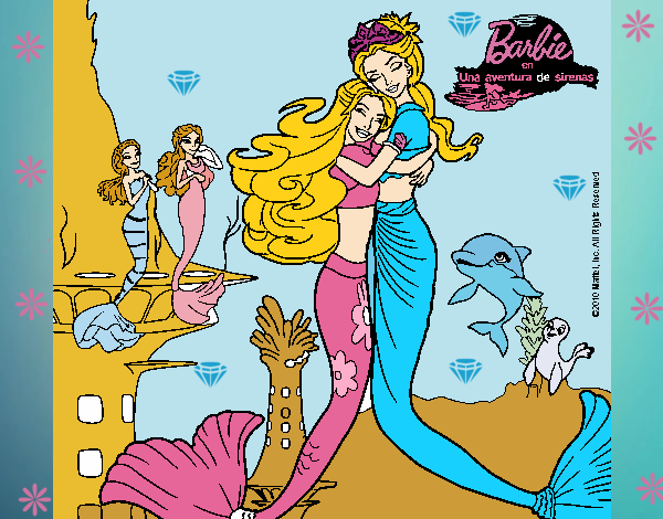 Barbie sirena y la reina sirena